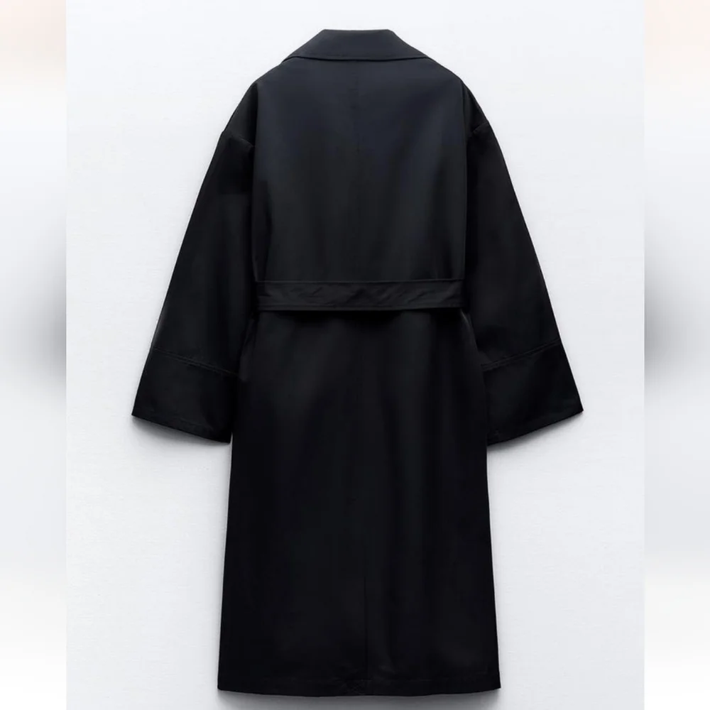 DOUBLE BREASTED TRENCH COAT WITH BELT SIZE XS - Picture 5 of 10